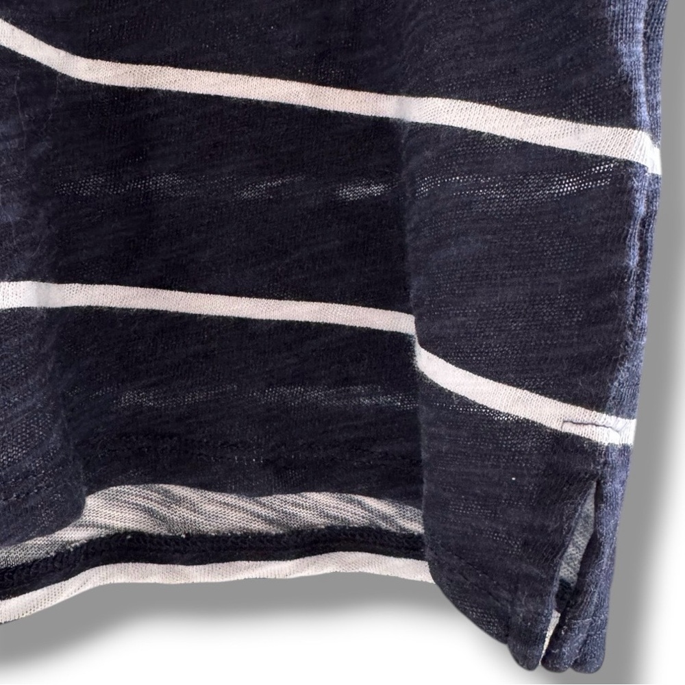 🆕💕ATM Striped School Boy T-Shirt Horizontal Stripes • NAVY & WHITE • L/G • NWOT - Picture 5 of 6